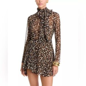 Ronny Kobo Carlotta Leopard Print Dress